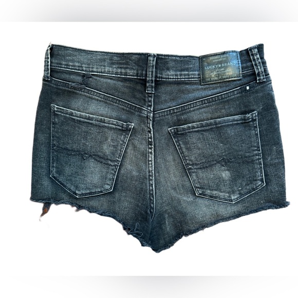 Lucky brand black faded jean shorts size 4 (27) - Picture 2 of 5